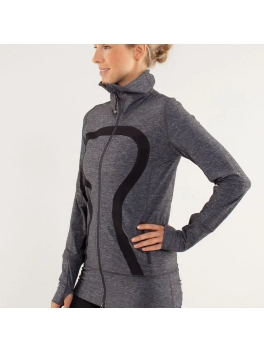 Lululemon In Stride Jacket Heathered Coal / Black